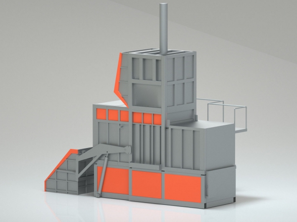 地面?zhèn)妊b垂直壓縮垃圾站